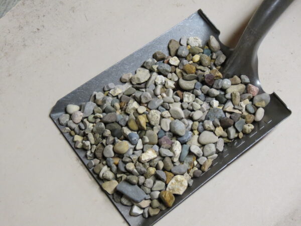 A shovel full of pebbles